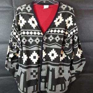 ESPIRT JACKET BLACK & WHITE AZTEC TRIBE DESIGN